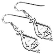 Mother of Pearl Drop Silver Earrings, e431